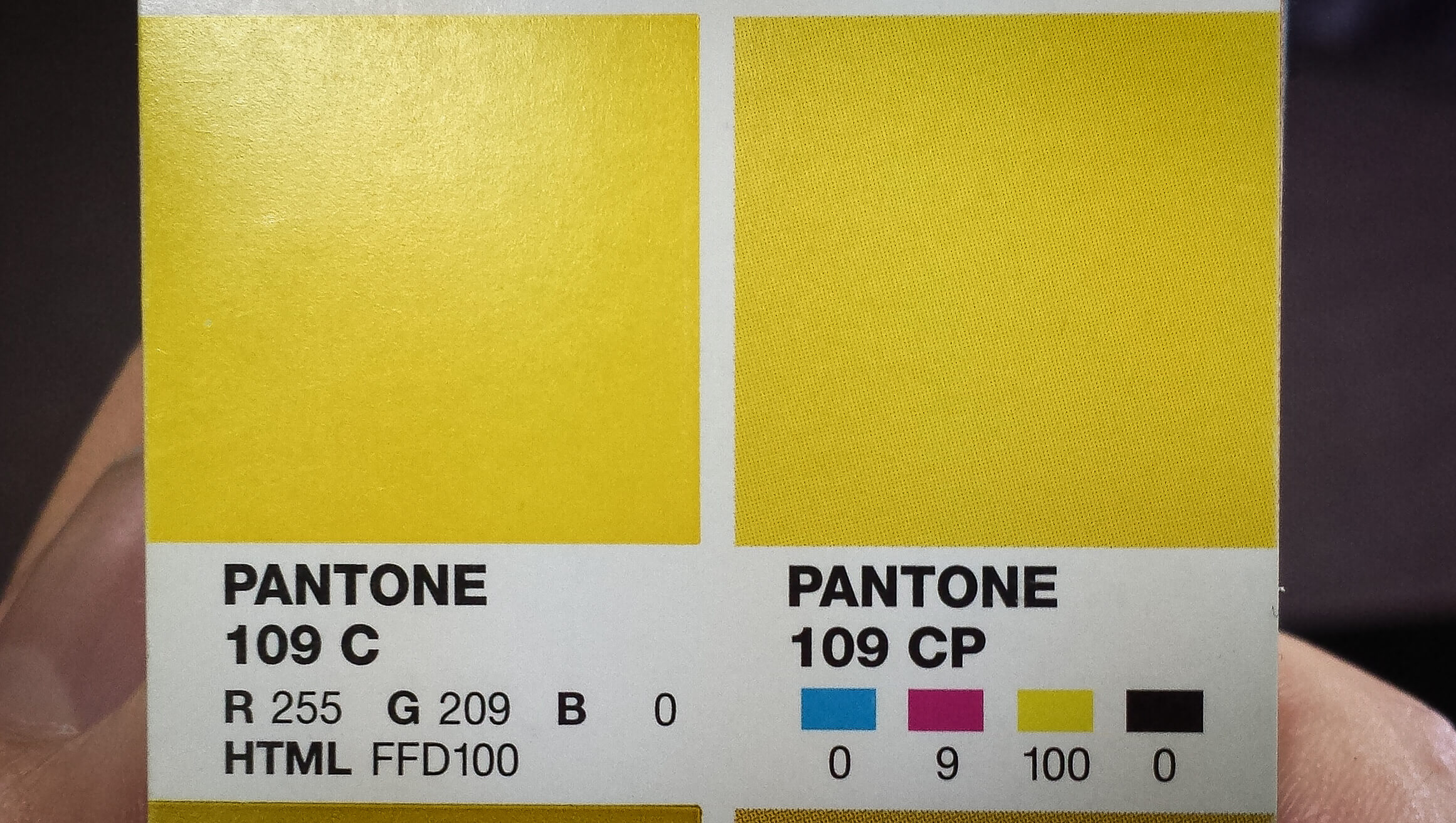 Pantone swatches include recommended CMYK, RGB and HTML values