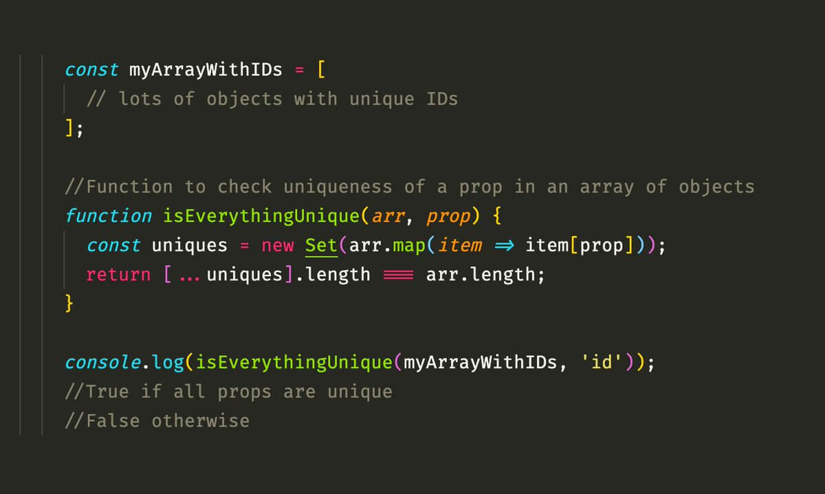 javascript array of objects unique values